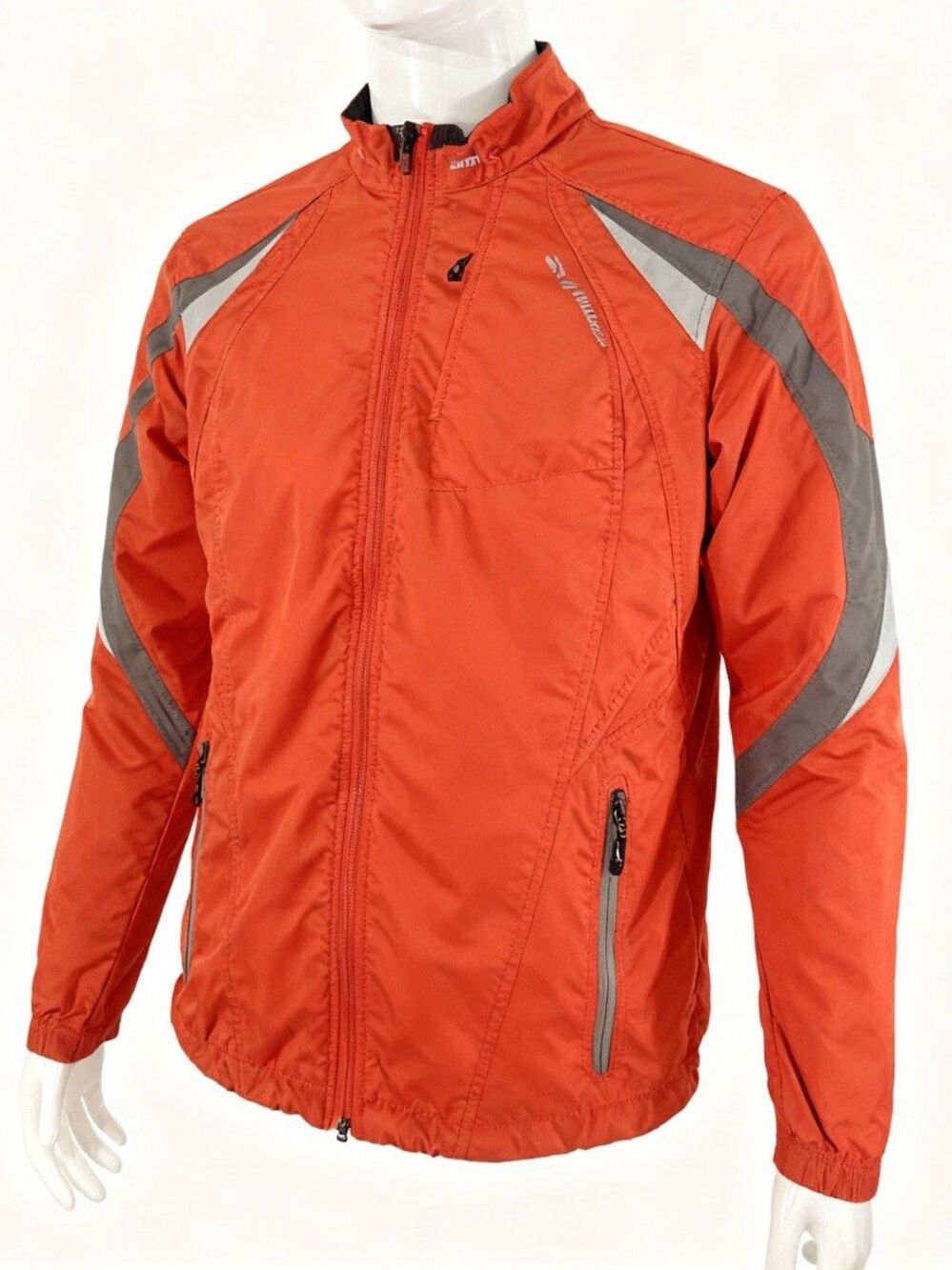Brooks Men's Medium M Orange Running Jacket Windbreaker Shelter Technology Coat